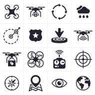 Quadcopter Icons and Symbols N2