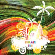 Retro grunge summer background N2