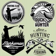 set patterns with duck dip gun hunter for hunting emblem