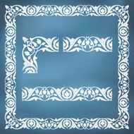 Seamless floral tiling border N13