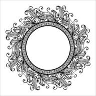 Beautiful Deco Floral Circle (Vector) N11