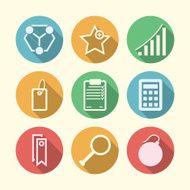 Vector icons for freelance and business N8