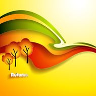 Abstract autumn landscape Paper design background N3