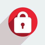 Vector red circle icon on gray background Eps10 N55