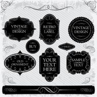 Retro label and frame