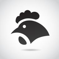 Rooster icon isolated on white background