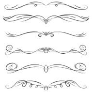 Set of vintage vector dividers N55