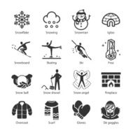 Stock Vector Illustration Winter icons set