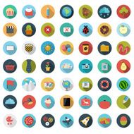 Set of Flat Design Concept Vector Illustration With Long Shadow N3