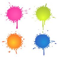 floral paint drops