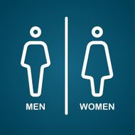Restroom male and female sign N2