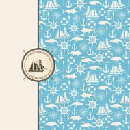 Vector Seamless sea pattern N10