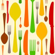 Colorful cutlery pattern N2