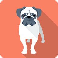 dog icon flat design N9
