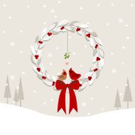 Love Birds in a Wreath