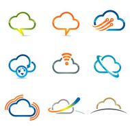Set of Cloud icons 2
