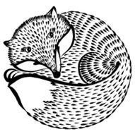 decorative silhouette of a fox