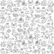 Casual objects seamless pattern N2