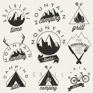 Retro vintage style symbols for Mountain Expedition N3