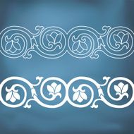 Seamless floral tiling border N14