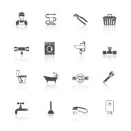 Plumbing icons set N4
