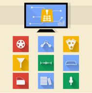 Flat icons for auto repair N2