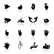 Icons set hands two