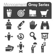 Management Icons Gray Series