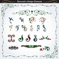 Collection of decorative design elements 7