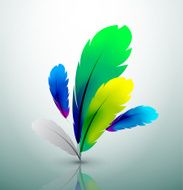 Abstract creative feather background