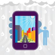 Virtual World - Perspective City inside Smart Phone