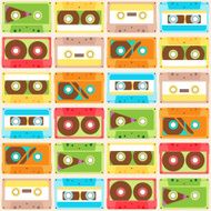 Seamless Pattern with cassettes N2