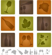 Wine and Vineyard Icons