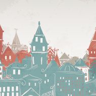 Panorama of the city illustration N2