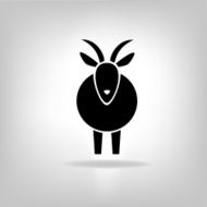 black silhouette of goat N4