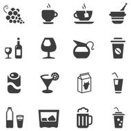 beverage icons in black N2