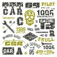 Car races and service badges N4