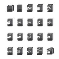 File type computer Silhouette icons