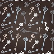 seamless pattern with retro keys N6