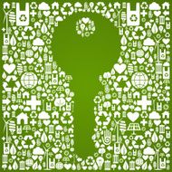 Green environment key background