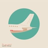 Airliner emblem Flat vector design