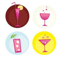 Mix of summer hot drinks Vector Iconset