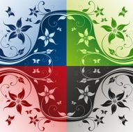 Four color flower