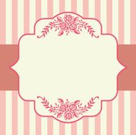 Vintage roses pink frame