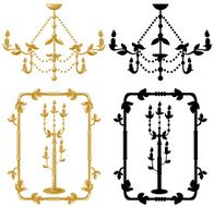 Framework candelabrum and chandelier