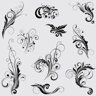 Set of floral designs
