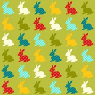 seamless rabbits pattern N13