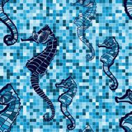 Seamless background with sea-horses N4