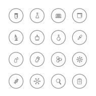Science and lab icons vector