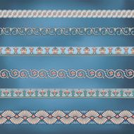 Seamless floral tiling borders N8